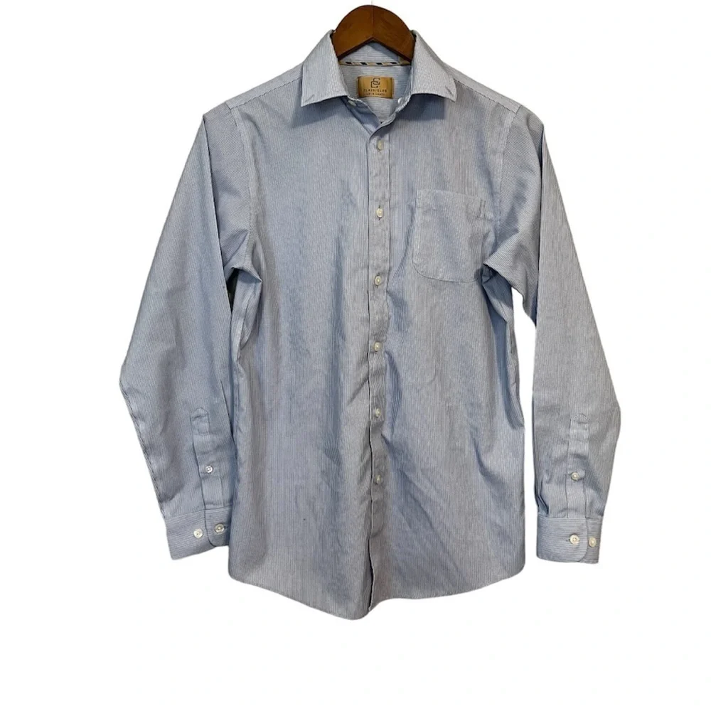 Classic Club Blue Check Print Button Down Shirt
